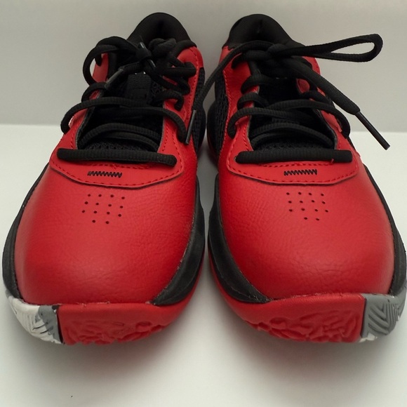 Under Armour Lockdown 6 Black Red 3025618-600 Boys Basketball Sneakers SZ 1 - Picture 6 of 9